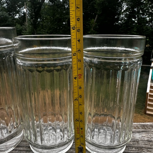 Vintage Anchor Hocking ."Line Lites" Water Glasses / Drinkware. Set Of 3 - Picture 7 of 9